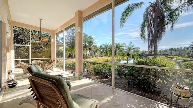 view of sunroom