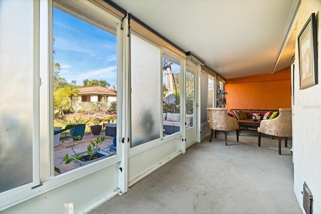 view of sunroom