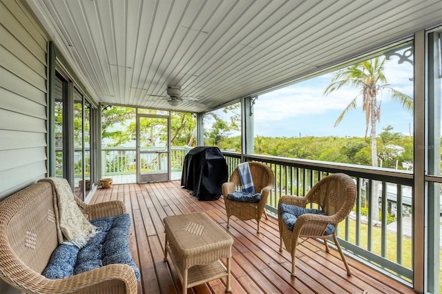 view of sunroom