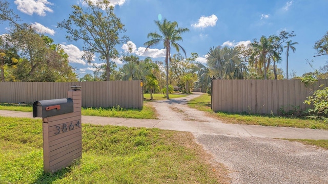 view of road featuring driveway