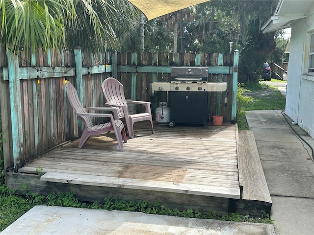 view of wooden deck