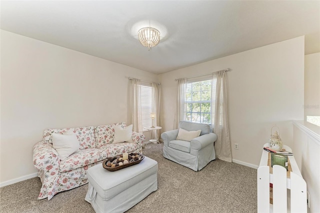 view of carpeted living room