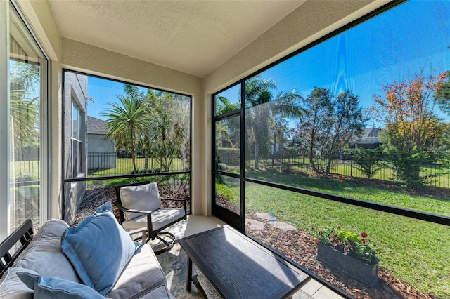 view of sunroom