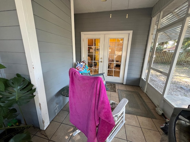 sunroom with french doors