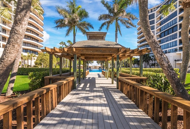 view of home's community with a gazebo