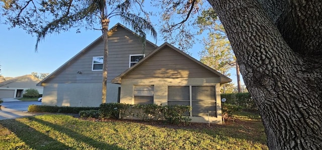 exterior space with a lawn