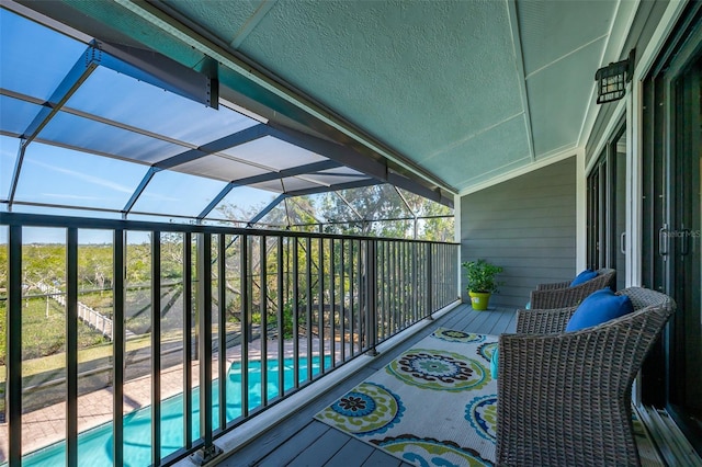 balcony with a patio and a sunroom