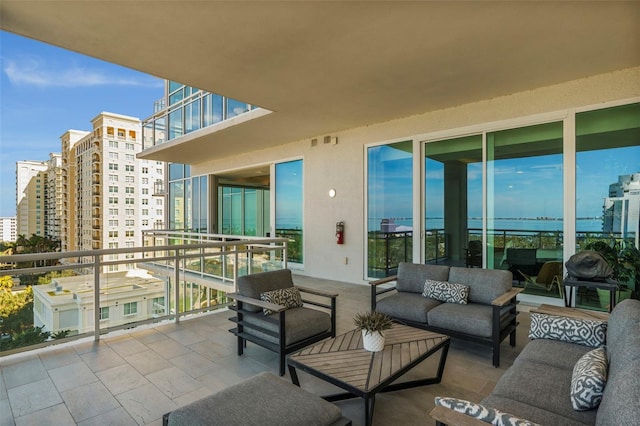 balcony with an outdoor living space