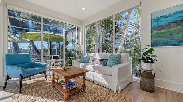 view of sunroom