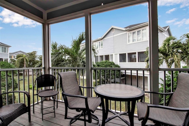 view of sunroom / solarium