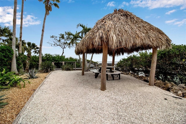 view of home's community with a gazebo