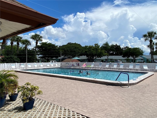 view of pool with a patio