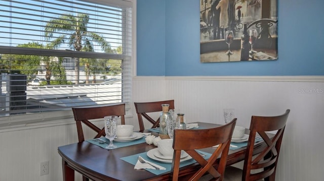 view of dining area