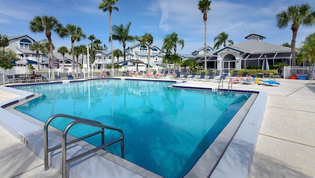 view of pool with a patio