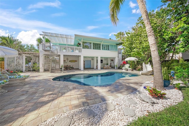 view of pool with a patio