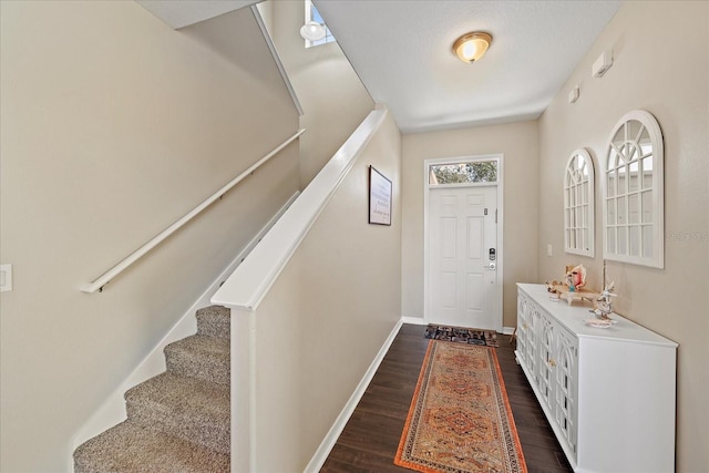 entryway featuring dark hardwood / wood-style floors