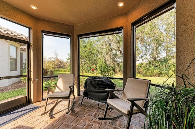 view of sunroom