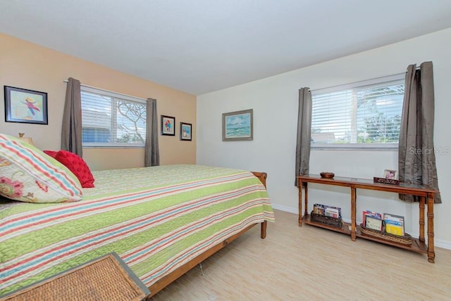 bedroom featuring wood-type flooring