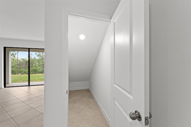 interior space with tile patterned flooring