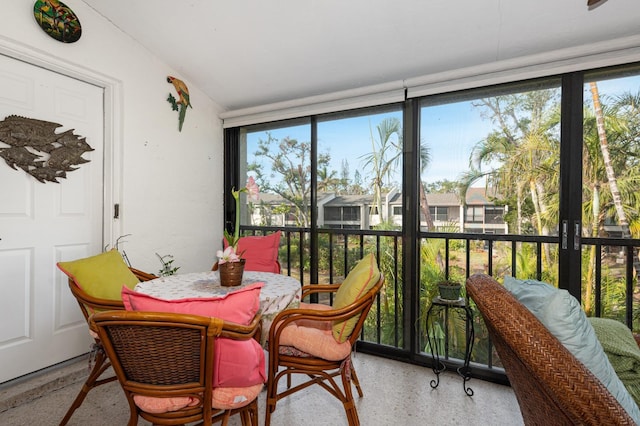 view of sunroom