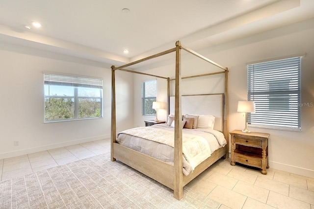 view of tiled bedroom