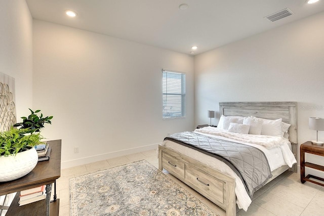 view of tiled bedroom