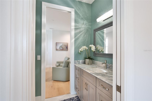 bathroom with vanity