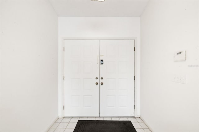 view of tiled foyer entrance