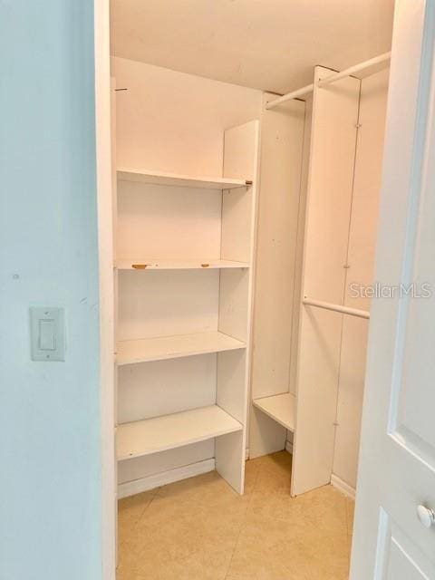 view of walk in closet