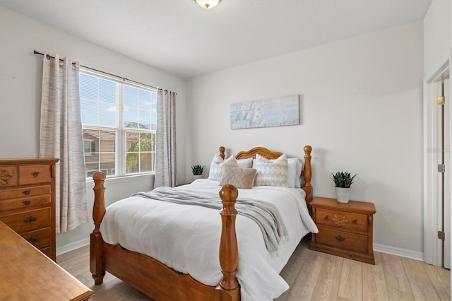 bedroom featuring light hardwood / wood-style flooring