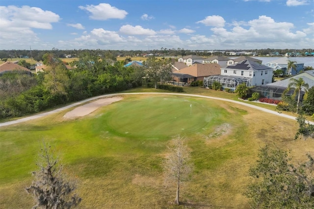 aerial view with a residential view