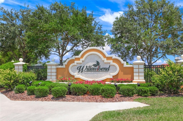 view of community sign