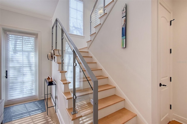 stairway with a healthy amount of sunlight