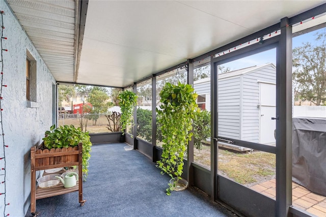 view of sunroom