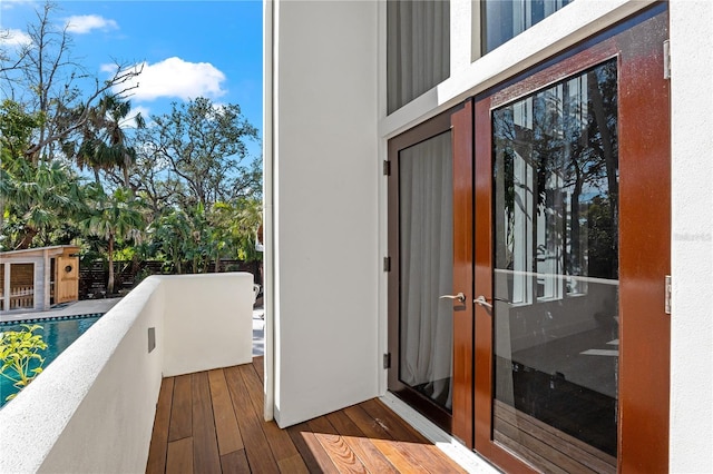 exterior space with french doors