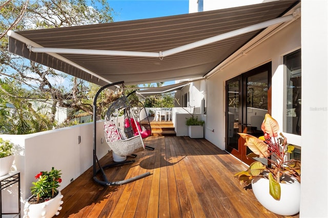 view of wooden deck