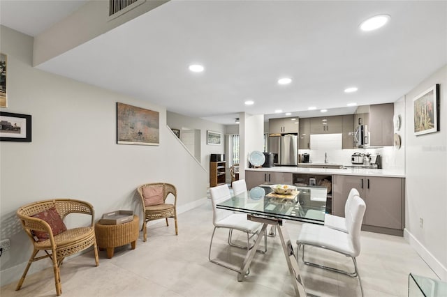 view of dining area