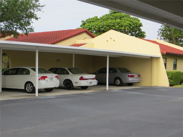 view of parking / parking lot