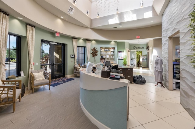reception featuring visible vents