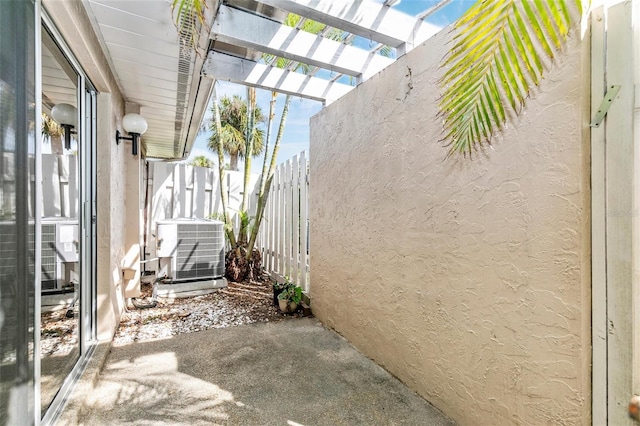 view of patio featuring cooling unit