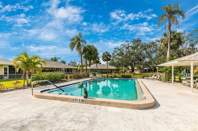 view of pool with a patio area