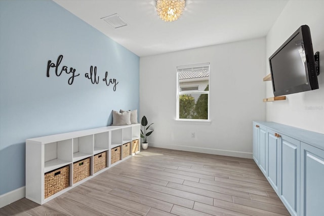 interior space featuring light hardwood / wood-style floors