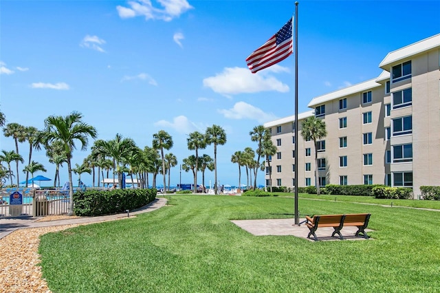 surrounding community featuring a lawn