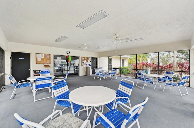 view of patio / terrace with ceiling fan