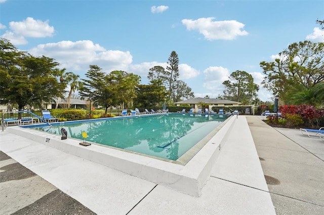 view of pool featuring a patio area