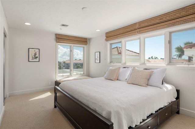 view of carpeted bedroom