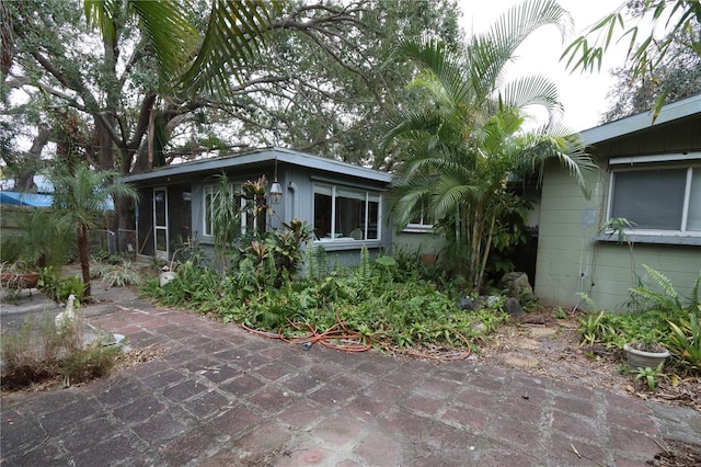 view of home's exterior with a patio