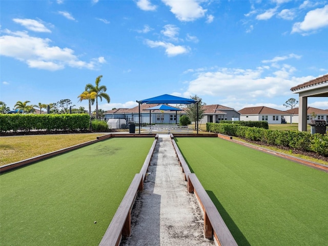 view of property's community with a gazebo