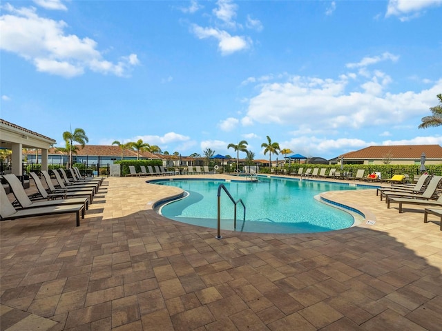 view of pool with a patio