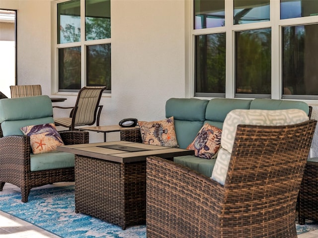 view of patio / terrace featuring an outdoor living space